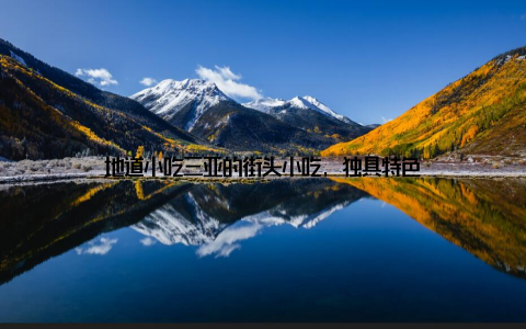 地道小吃三亚的街头小吃, 独具特色