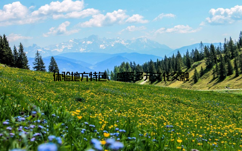 体验地方特色, 感受多元文化交融