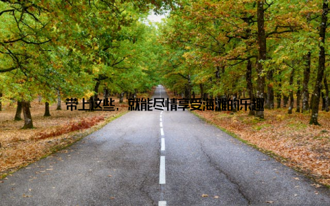 带上这些, 就能尽情享受海滩的乐趣