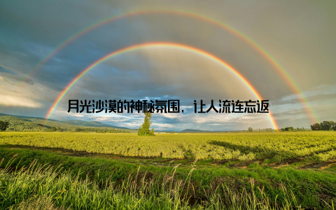 月光沙漠的神秘氛围, 让人流连忘返