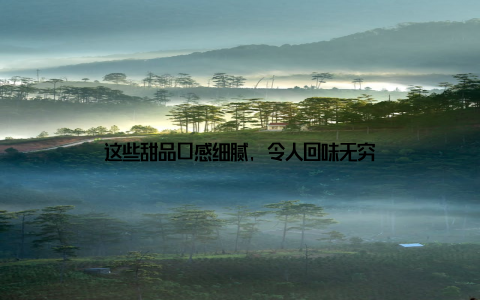 这些甜品口感细腻, 令人回味无穷