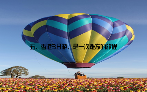 五、香港3日游, 是一次难忘的旅程